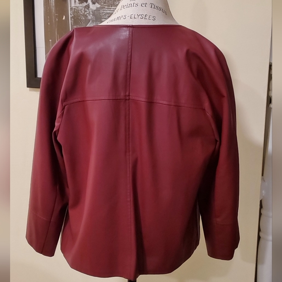Faux Leather Red Chicos Jacket - Picture 5 of 9
